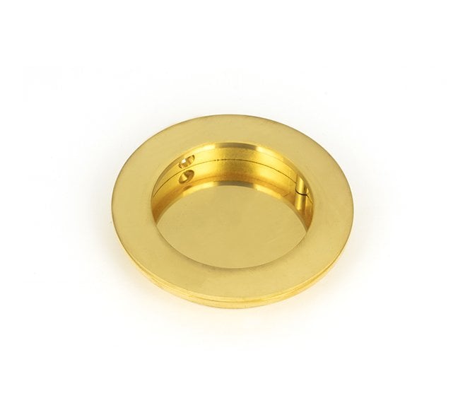 From The Anvil Polished Brass 75mm Plain Round Pull