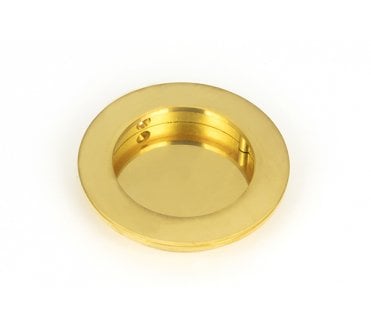 From The Anvil Polished Brass 75mm Plain Round Pull