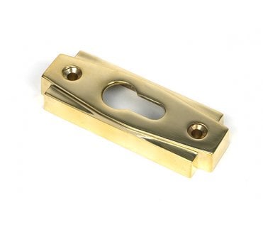 From The Anvil Polished Brass Art Deco Euro Escutcheon