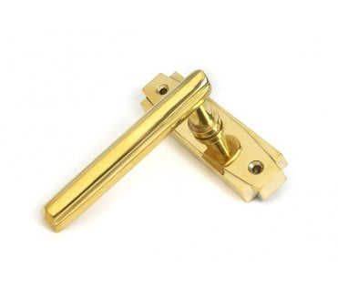 From The Anvil Polished Brass Art Deco Lever on Rose Set