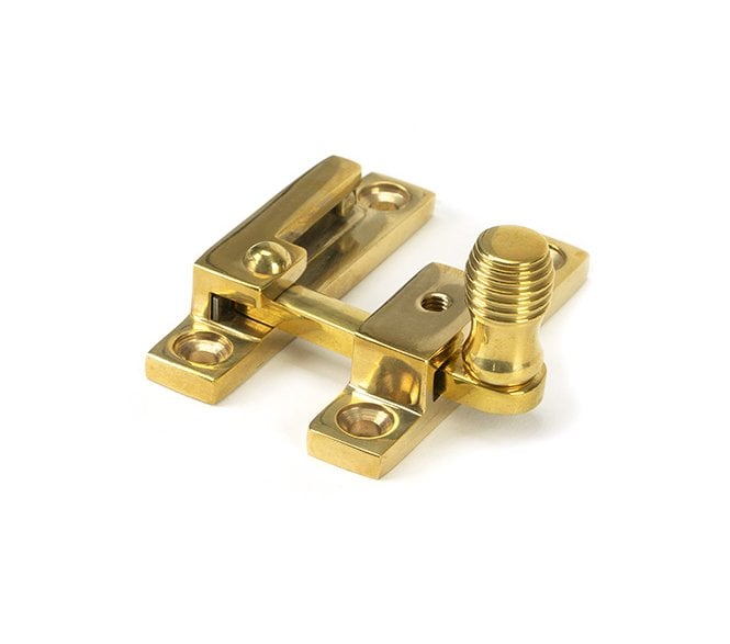 From The Anvil Polished Brass Beehive Quadrant Fastener - Narrow