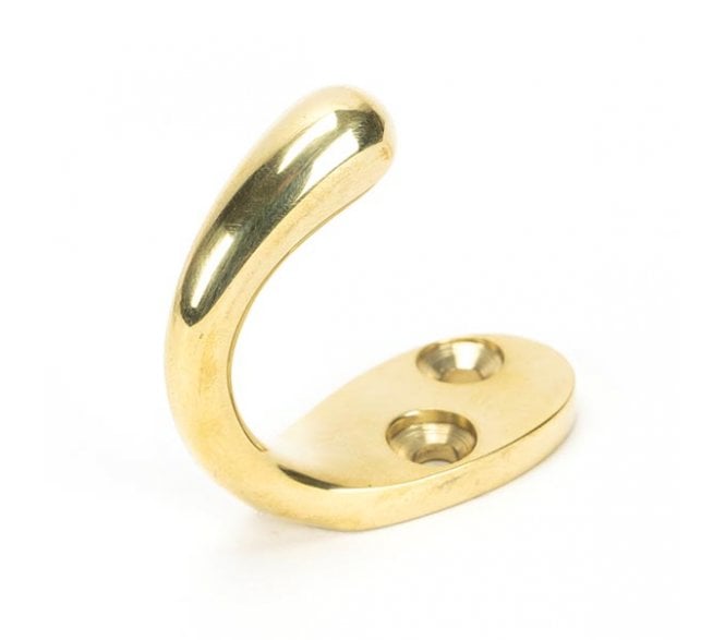 From The Anvil Polished Brass Celtic Single Robe Hook