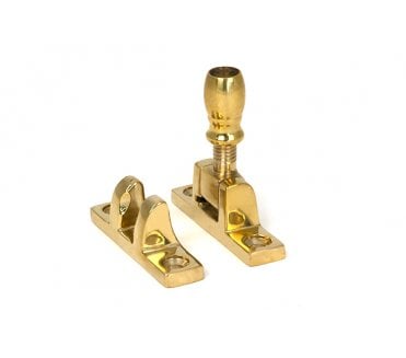 From The Anvil Polished Brass Mushroom Brighton Fastener - Narrow (Square)