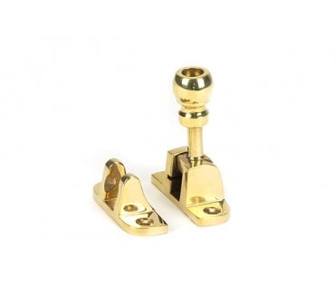 From The Anvil Polished Brass Mushroom Brighton Fastener (Radiused)