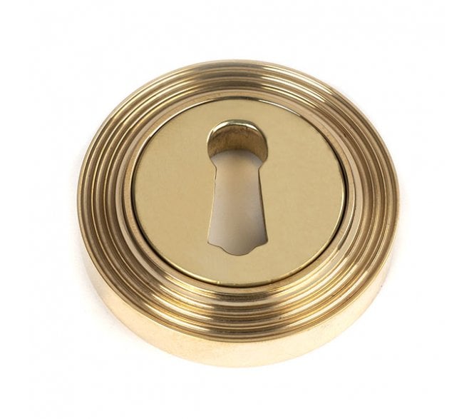 From The Anvil Polished Brass Round Escutcheon (Beehive)