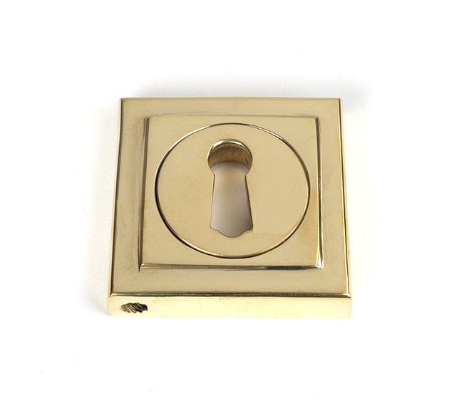 From The Anvil Polished Brass Round Escutcheon (Square)