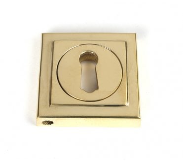From The Anvil Polished Brass Round Escutcheon (Square)