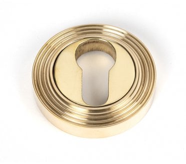 From The Anvil Polished Brass Round Euro Escutcheon (Beehive)