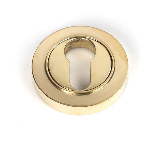 From The Anvil Polished Brass Round Euro Escutcheon (Plain)