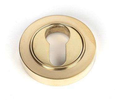 From The Anvil Polished Brass Round Euro Escutcheon (Plain)