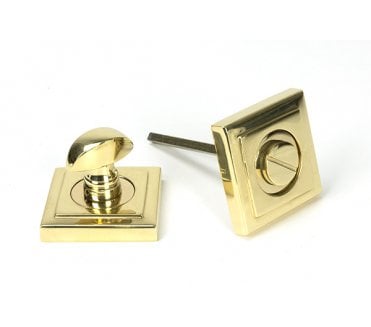 From The Anvil Polished Brass Round Thumbturn Set (Square)