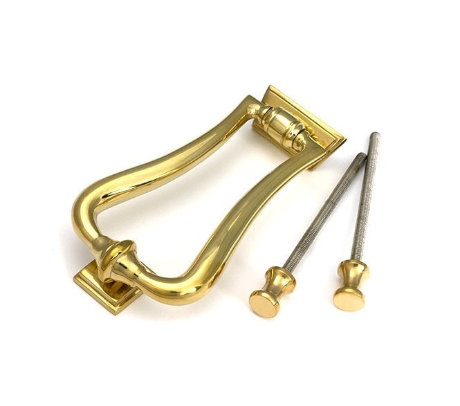 From The Anvil Polished Brass Slimline Art Deco Door Knocker