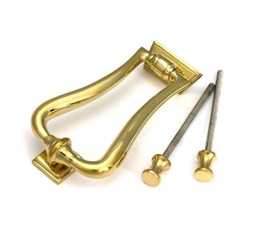 From The Anvil Polished Brass Slimline Art Deco Door Knocker
