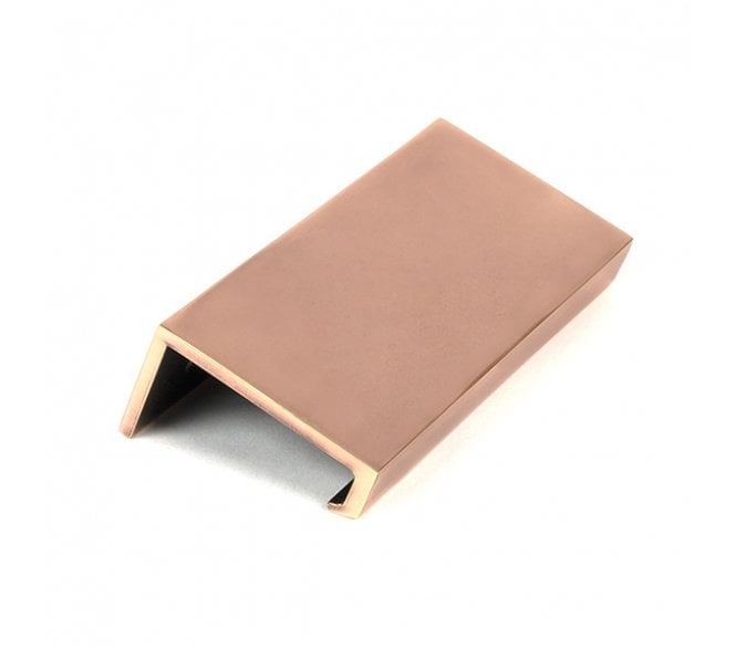 From The Anvil Polished Bronze 100mm Plain Edge Pull