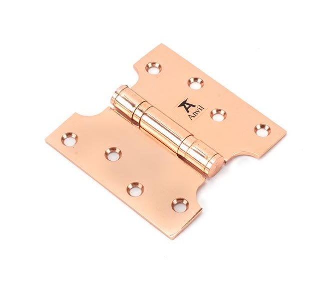 From The Anvil Polished Bronze  102x65x102mm Parliament Hinge (Pair)