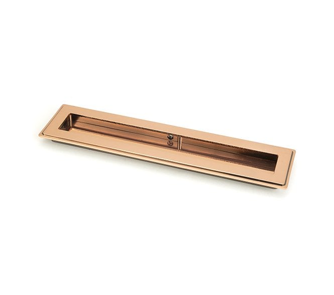 From The Anvil Polished Bronze 250mm Art Deco Rectangular Pull