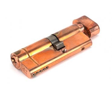 From The Anvil Polished Bronze 35T/45 5pin Euro Cylinder/Thumbturn