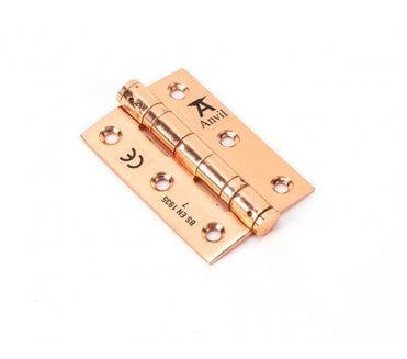 From The Anvil Polished Bronze 75mm Ball Bearing Butt Hinge (Pair)