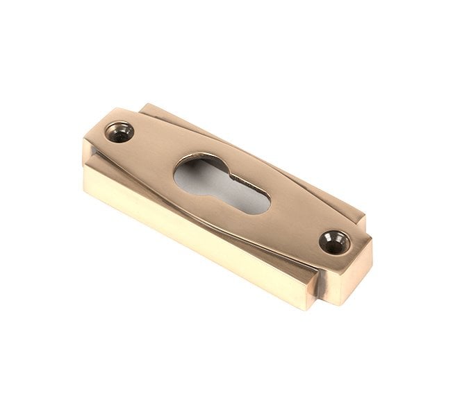 From The Anvil Polished Bronze Art Deco Euro Escutcheon