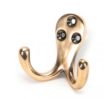 From The Anvil Polished Bronze Celtic Double Robe Hook
