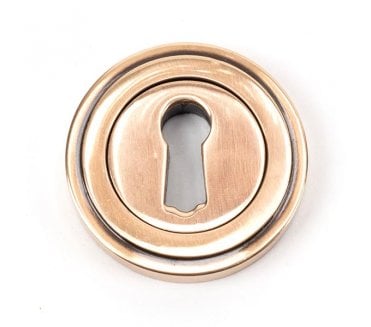 From The Anvil Polished Bronze Round Escutcheon (Art Deco)