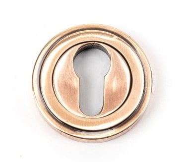 From The Anvil Polished Bronze Round Euro Escutcheon (Art Deco)