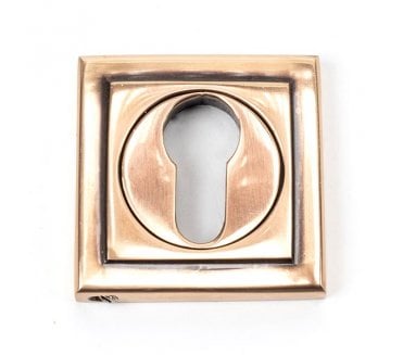 From The Anvil Polished Bronze Round Euro Escutcheon (Square)