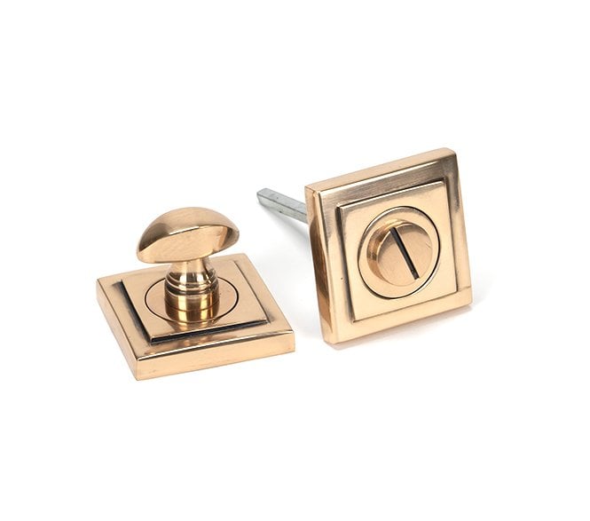 From The Anvil Polished Bronze Round Thumbturn Set (Square)