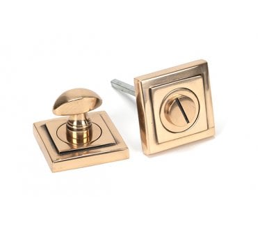 From The Anvil Polished Bronze Round Thumbturn Set (Square)