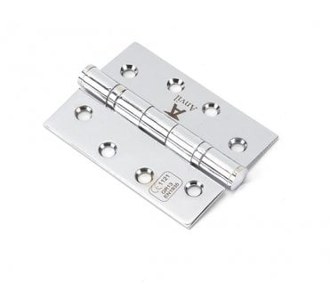 From The Anvil Polished Chrome 102mm Ball Bearing Butt Hinge (Pair)