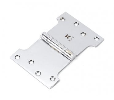 From The Anvil Polished Chrome 102x102x150mm Parliament Hinge (Pair)
