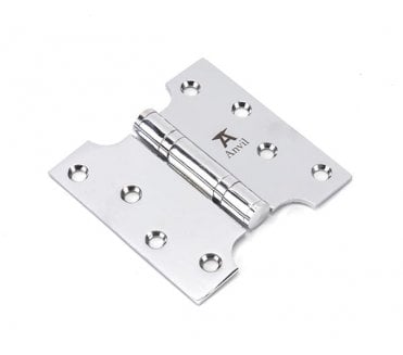 From The Anvil Polished Chrome 102x65x102mm Parliament Hinge (Pair)