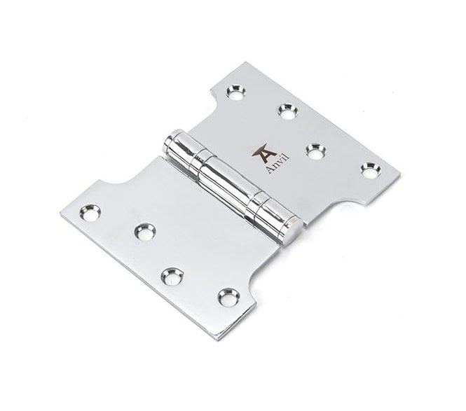From The Anvil Polished Chrome 102x75x125mm Parliament Hinge (Pair)