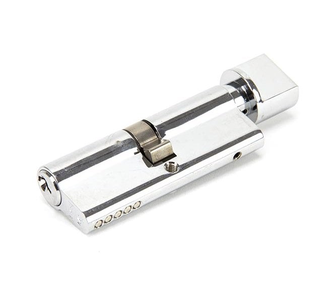 From The Anvil Polished Chrome 40/40 Euro Cylinder/Thumbturn