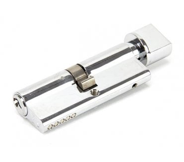 From The Anvil Polished Chrome 40/40 Euro Cylinder/Thumbturn