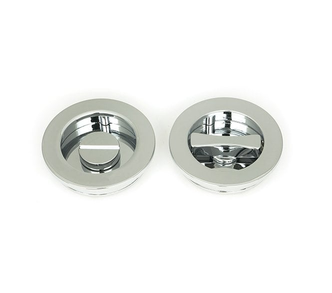 From The Anvil Polished Chrome 60mm Plain Round Pull - Privacy Set