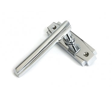 From The Anvil Polished Chrome Art Deco Lever on Rose Set