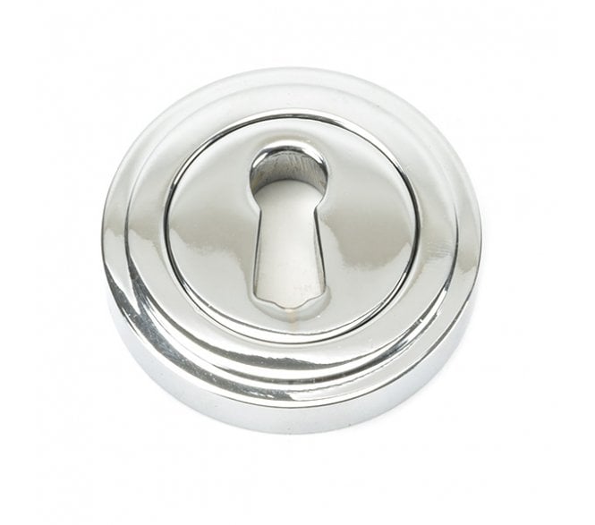 From The Anvil Polished Chrome Round Escutcheon (Art Deco)