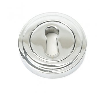 From The Anvil Polished Chrome Round Escutcheon (Art Deco)