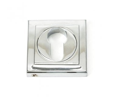 From The Anvil Polished Chrome Round Euro Escutcheon (Square)