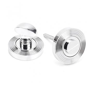 From The Anvil Polished Chrome Round Thumbturn Set (Beehive)