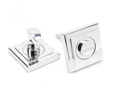 From The Anvil Polished Chrome Round Thumbturn Set (Square)