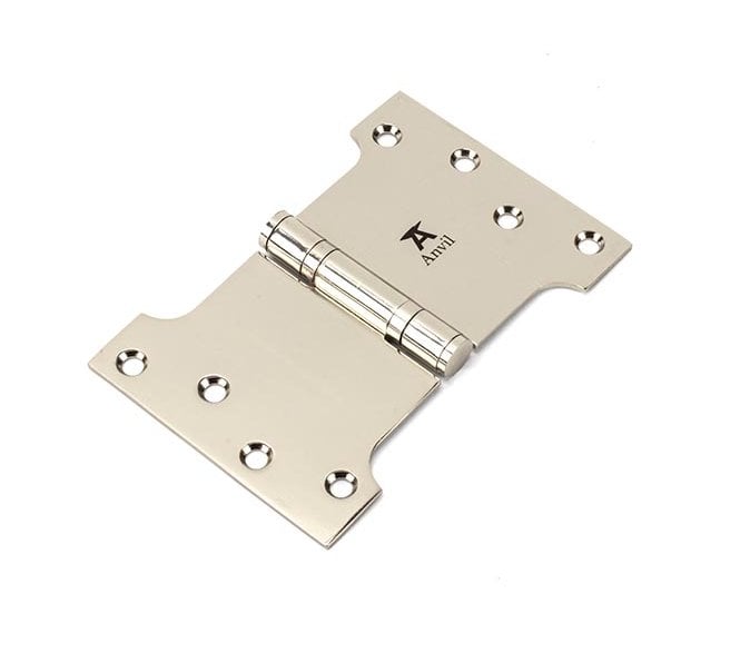 From The Anvil Polished Nickel 102x102x150mm Parliament Hinge (Pair)