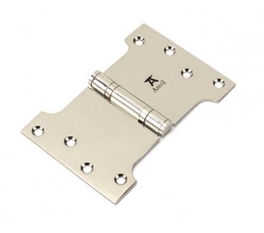 From The Anvil Polished Nickel 102x102x150mm Parliament Hinge (Pair)