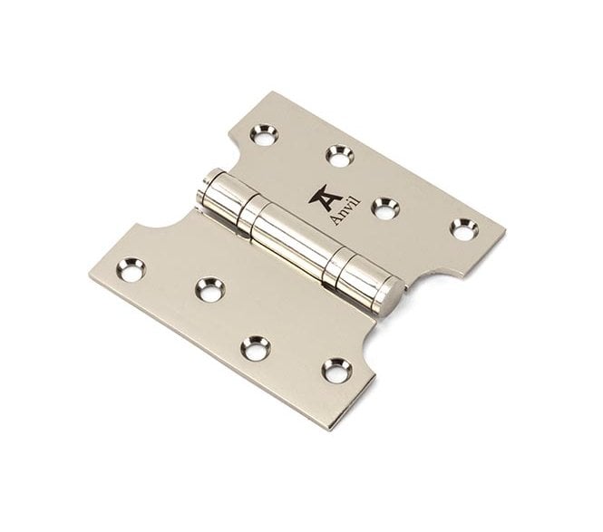 From The Anvil Polished Nickel 102x65x102mm Parliament Hinge (Pair)