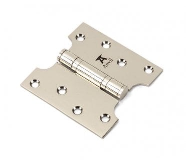 From The Anvil Polished Nickel 102x65x102mm Parliament Hinge (Pair)