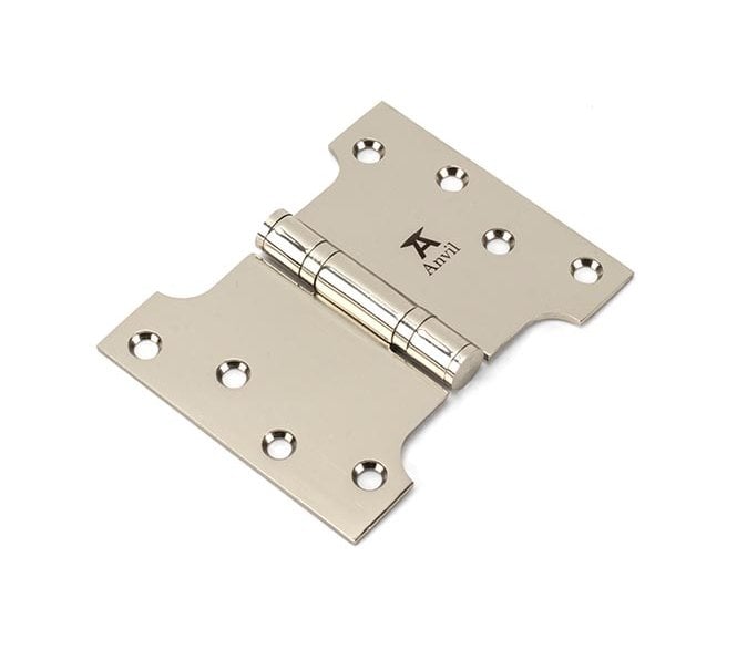 From The Anvil Polished Nickel 102x75x125mm Parliament Hinge (Pair)
