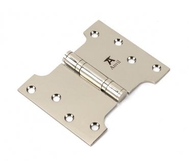 From The Anvil Polished Nickel 102x75x125mm Parliament Hinge (Pair)