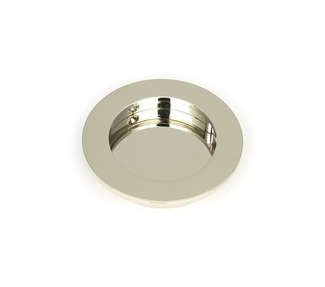 From The Anvil Polished Nickel 75mm Plain Round Pull