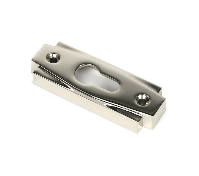 From The Anvil Polished Nickel Art Deco Euro Escutcheon